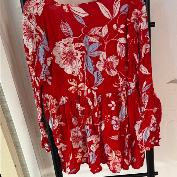 Free people small Floral Red Women's Top - Picture 5 of 5